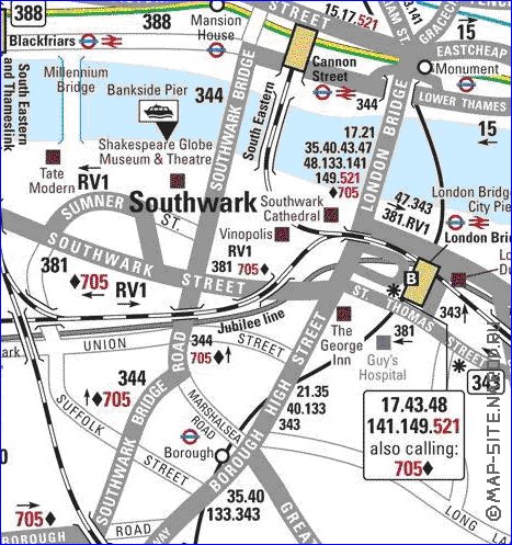 Transporte mapa de Londres