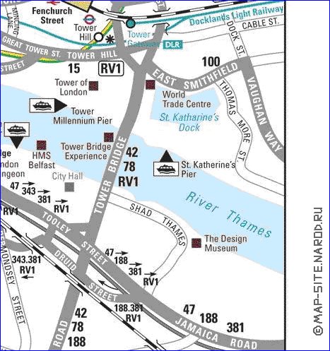 Transporte mapa de Londres