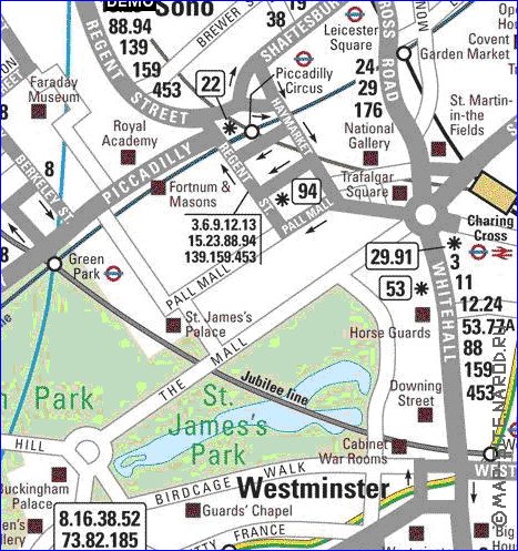 Transporte mapa de Londres