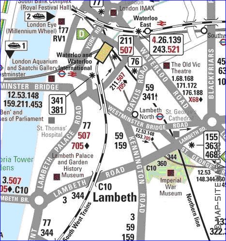 Transporte mapa de Londres