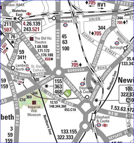 Transporte mapa de Londres