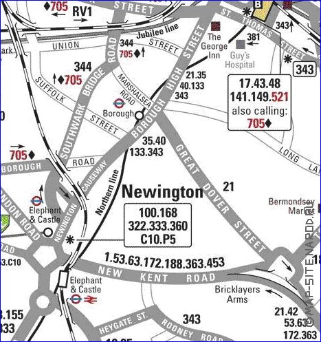 Transporte mapa de Londres