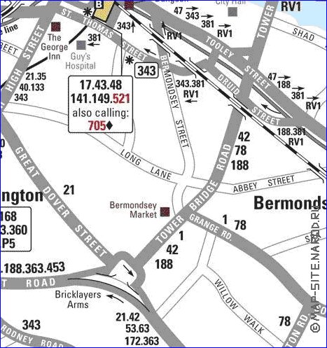 Transporte mapa de Londres