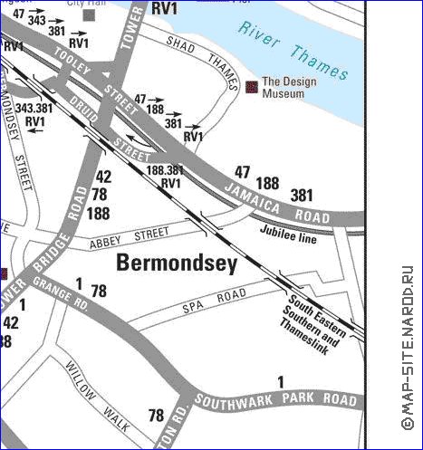 Transporte mapa de Londres