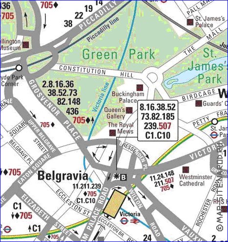 Transporte mapa de Londres