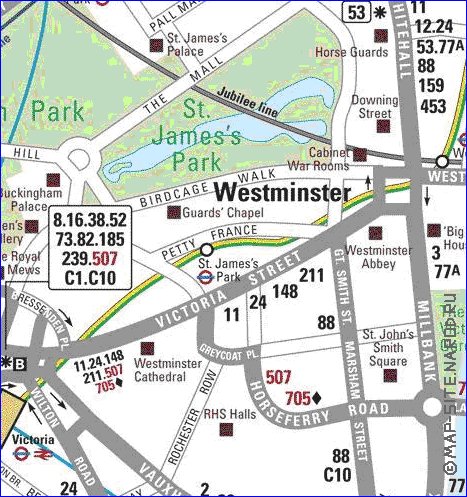 Transport carte de Londres