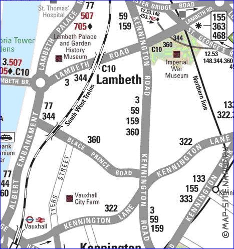 Transporte mapa de Londres