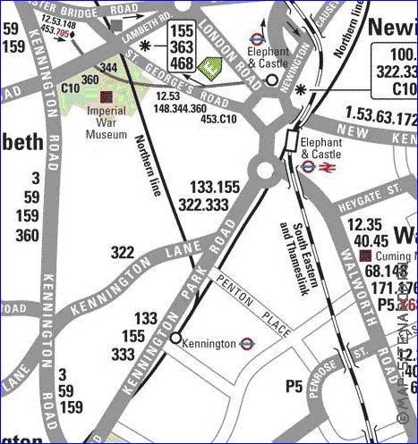 Transporte mapa de Londres