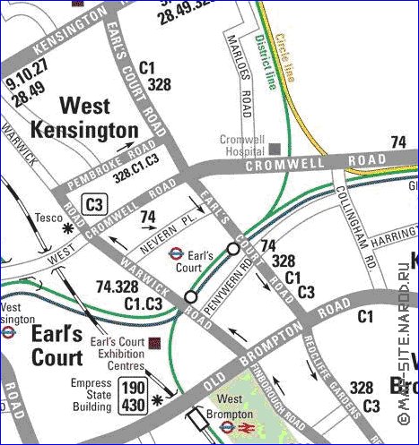 Transporte mapa de Londres