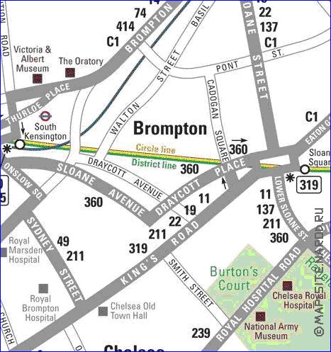 Transporte mapa de Londres