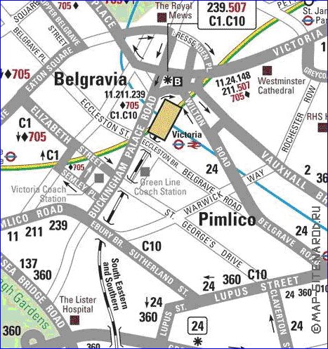 Transporte mapa de Londres