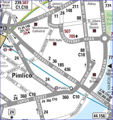 Transporte mapa de Londres