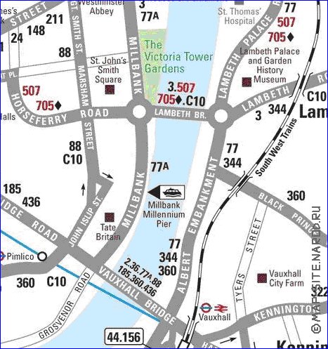 Transporte mapa de Londres