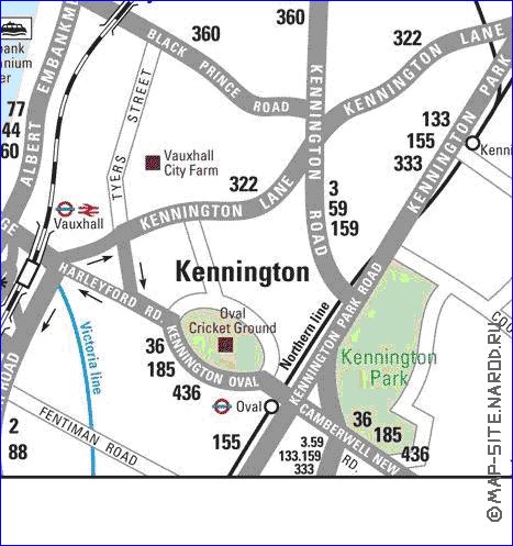 Transporte mapa de Londres