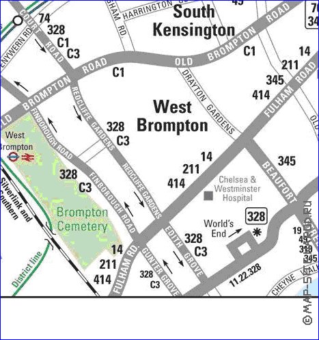 Transporte mapa de Londres