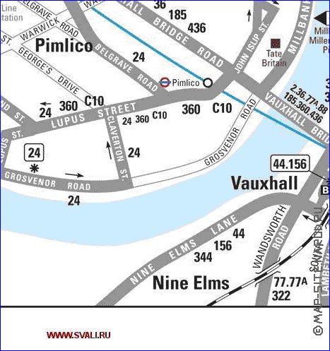 Transporte mapa de Londres