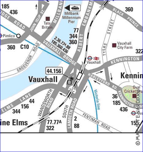 Transporte mapa de Londres