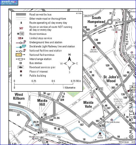 Transporte mapa de Londres