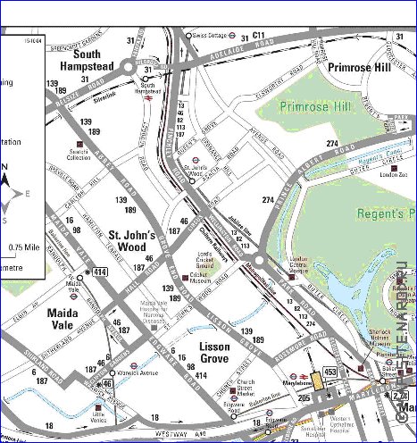 Transporte mapa de Londres