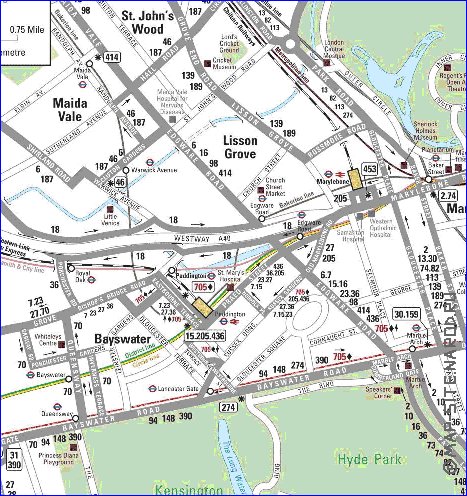 Transporte mapa de Londres