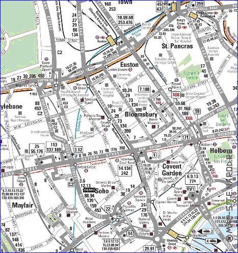 Transporte mapa de Londres