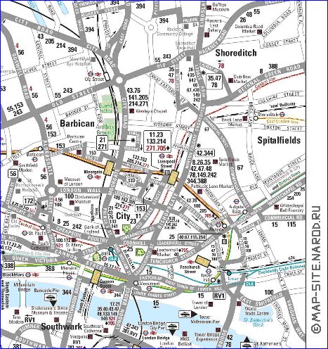 Transporte mapa de Londres