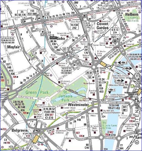 Transporte mapa de Londres