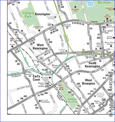 Transporte mapa de Londres