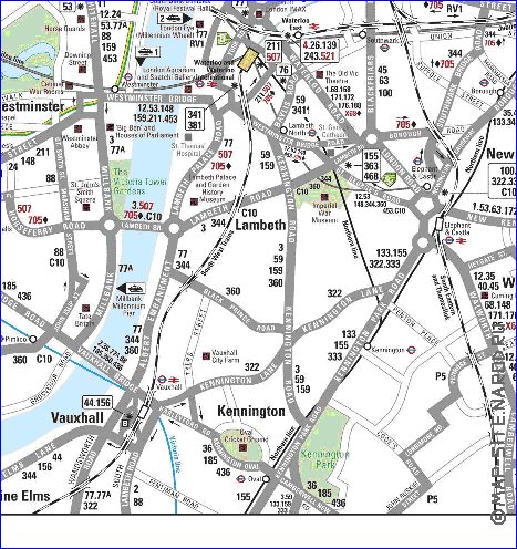 Transporte mapa de Londres