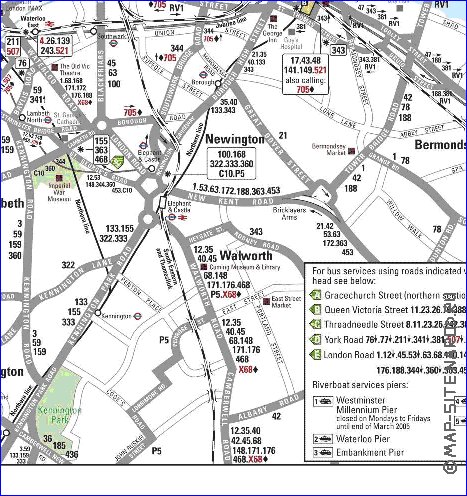 Transporte mapa de Londres