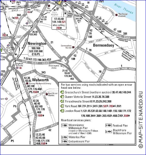 Transporte mapa de Londres