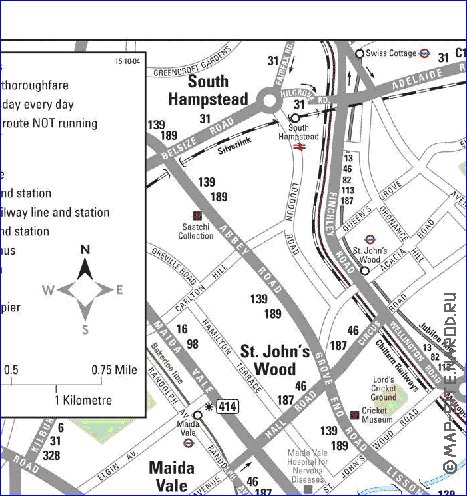 Transporte mapa de Londres