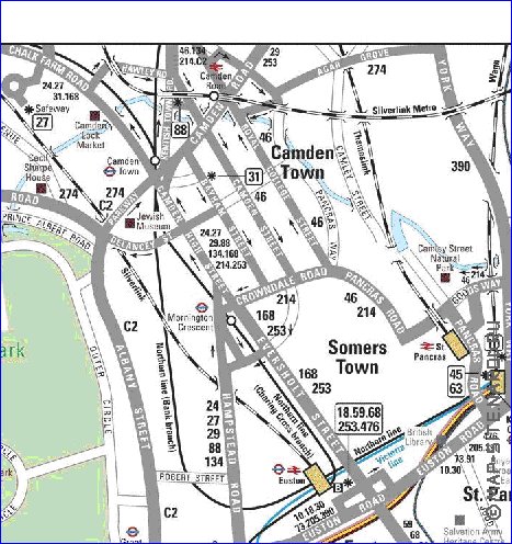 Transporte mapa de Londres