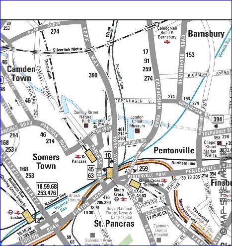 Transporte mapa de Londres