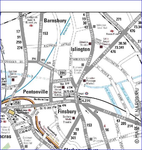 Transporte mapa de Londres