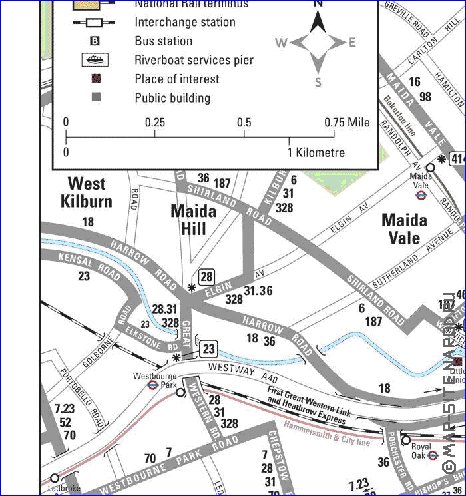 Transporte mapa de Londres