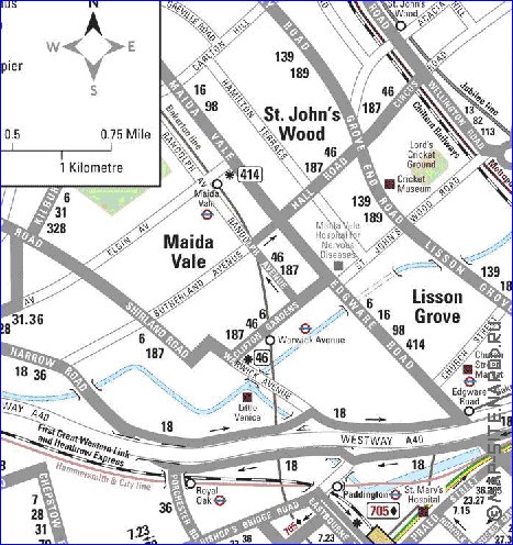 Transporte mapa de Londres