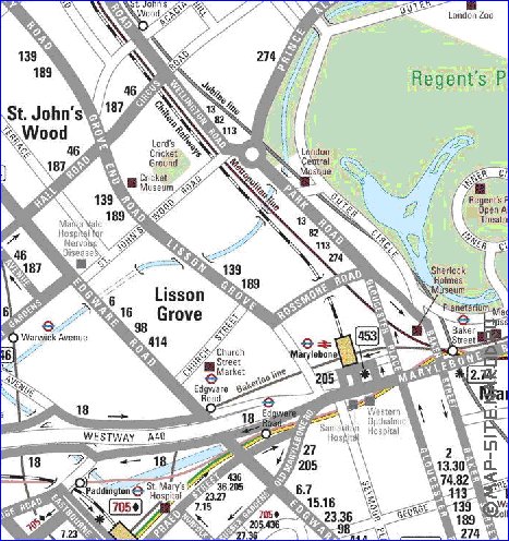 Transporte mapa de Londres