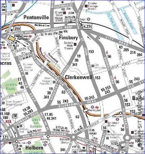 Transporte mapa de Londres