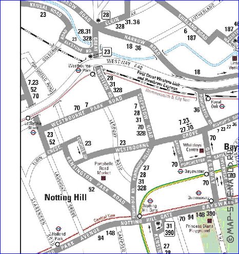 Transporte mapa de Londres