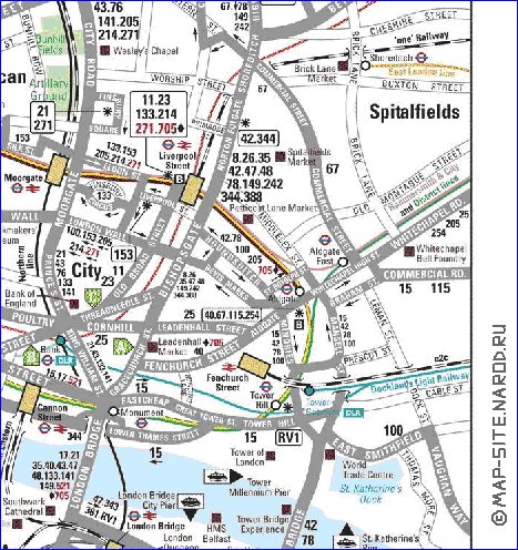 Transporte mapa de Londres