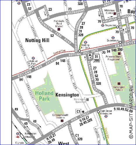 Transporte mapa de Londres