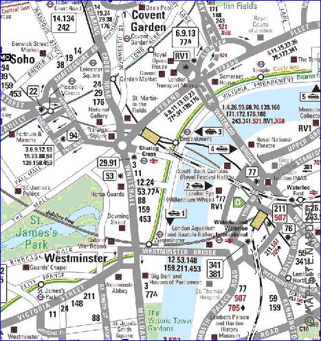 Transporte mapa de Londres