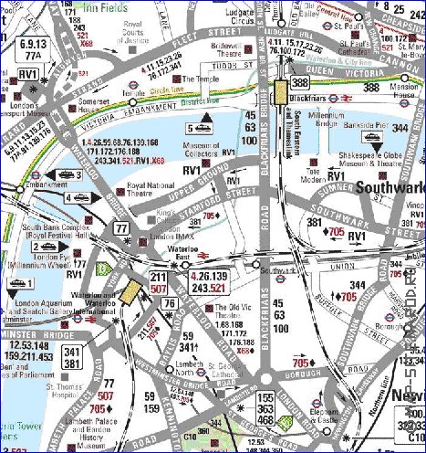 Transporte mapa de Londres