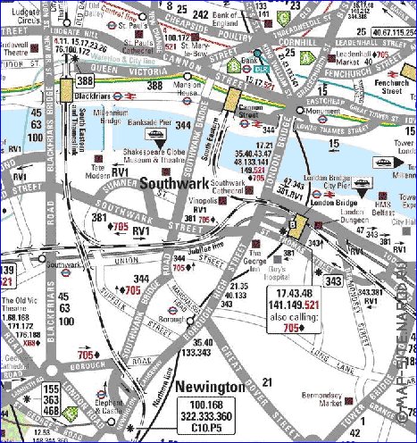 Transporte mapa de Londres