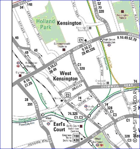 Transporte mapa de Londres