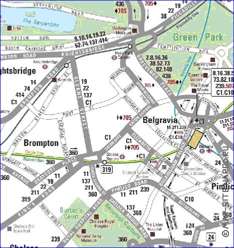 Transporte mapa de Londres