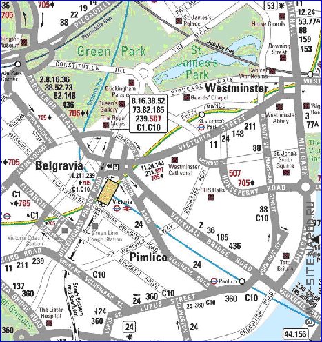 Transporte mapa de Londres