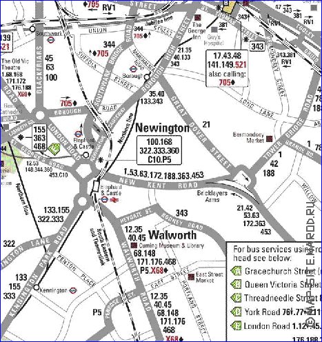 Transporte mapa de Londres