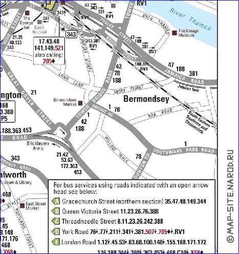 Transporte mapa de Londres